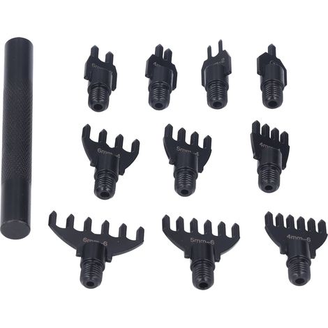 Perforatrice à cuir avec 10 embouts en acier à haute teneur en carbone, résistante à l'usure et durable, pour le travail du cuir (1/5)