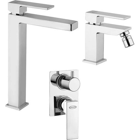 Miscelatori lavabo alto bidet e incasso doccia due uscite Jacuzzi Rubinetteria modello Twinkle (1/5)