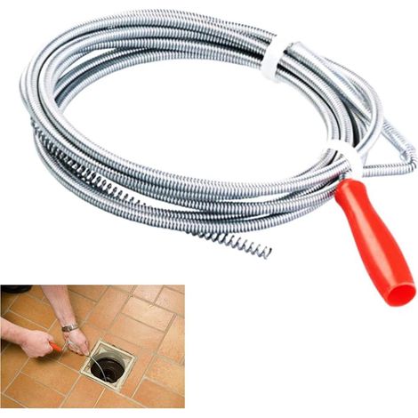 Rohrreinigungsspirale - Umweltfreundliche Abflussreiniger Spirale - Flexible Lösung für Verstopfungen - 3,2m x 5mm Abflussspirale (1/5)