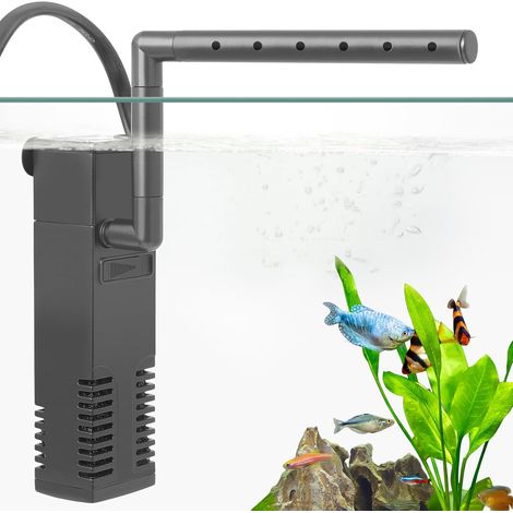 Filtre interne submersible pour aquarium avec pompe à eau, pour aquariums jusqu'à 132 litres (pour aquariums de 11 à 75 litres). - AquaForge