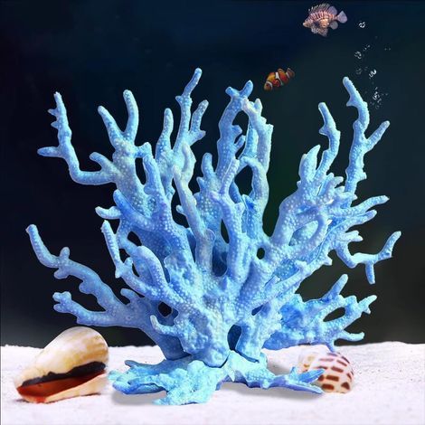 Artificial Coral Aquarium Decoration, Durable Plastic, Suitable for Fresh and Saltwater Fish in Garden Aquariums (1/5)