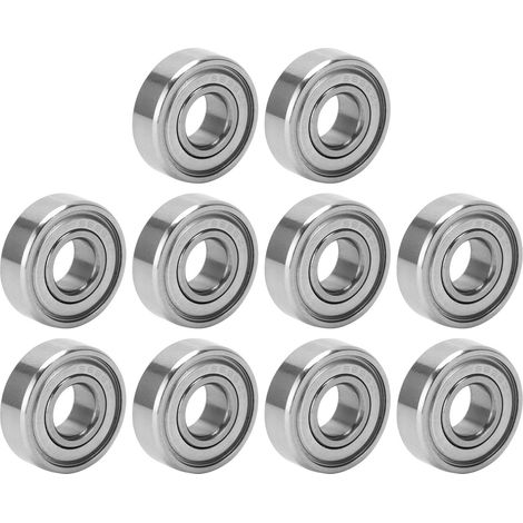 Lot de 10 Roulements à Billes Miniatures Haute Vitesse S696ZZ 15x6x5mm Pièces Mécaniques de Rechange (1/5)