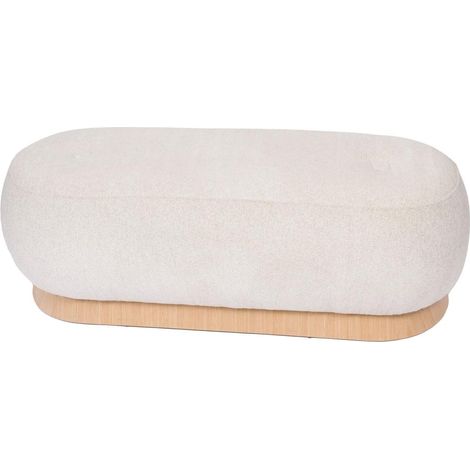 Amadeus - Banc en tissu bouclette écru L120 cm Dottie (1/3)