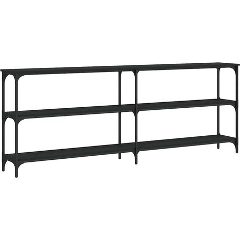 Maison Exclusive - Tavolino Consolle Nero 200x29x75 cm in Legno Multistrato