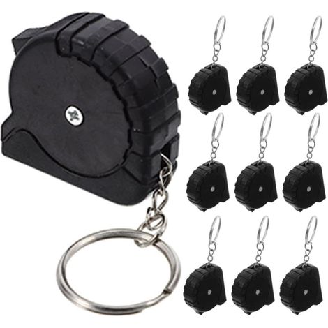 Lot de 10 mini mètres ruban rétractables pour porte-clés, en (1/5)