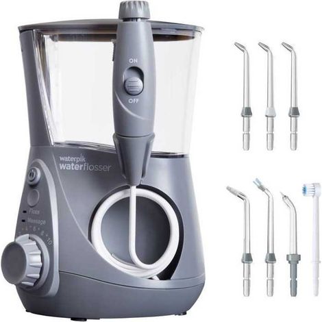 Jet Dentaire - WATERPIK - WP-667 Ultra Professionnel - Gris - 10 Niveaux de pression - 7 Embouts inclus (1/3)
