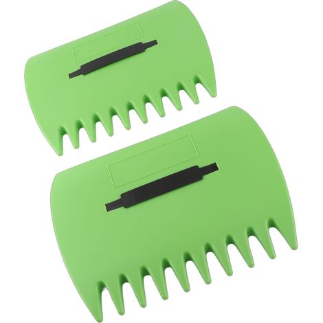 [JAMAIS UTILISÉ]Lot de 2 ramasseurs de feuilles mortes, pinces à feuilles et branches mortes, râteau à main en plastique pour jardin et pelouse (1/5)
