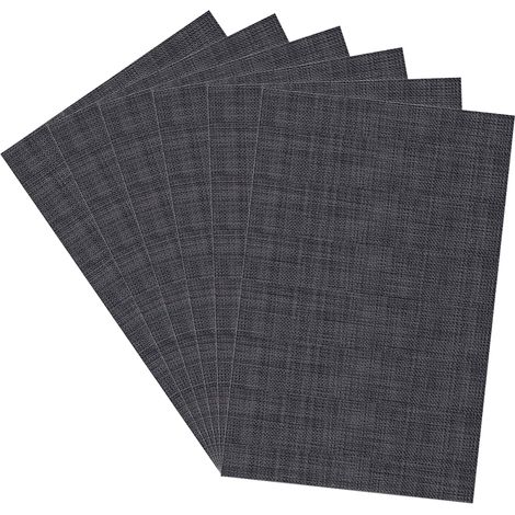 Juego de 8 manteles individuales antideslizantes y resistentes al calor, fabricados en PVC lavable, para cocina y comedor. (1/5)