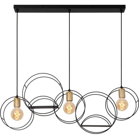 Lampe pendante unique Circle Noir à 3 lumières - 21425/03/30 (1/2)