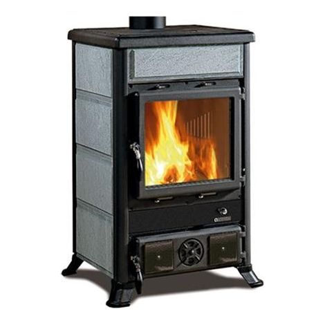 Nordica – Poêle à bois en pierre naturelle 9 kW – Volume de chauffe 258 m³ – Rendement 86.8 % – Diamètre sortie 130 mm – Système Clean Glass Control (1/5)