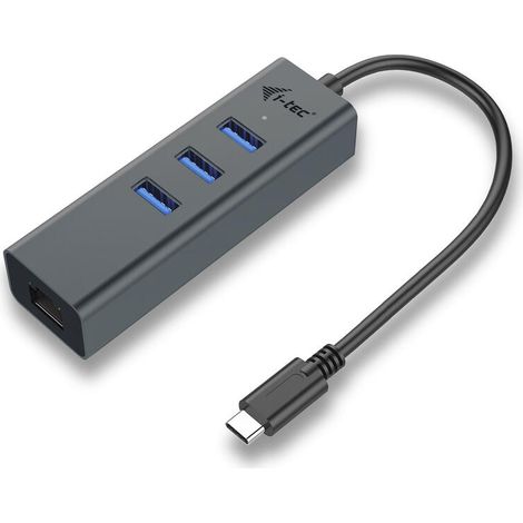Metal USB-C HUB 3 Port + Gigabit Ethernet Adapter (1/4)