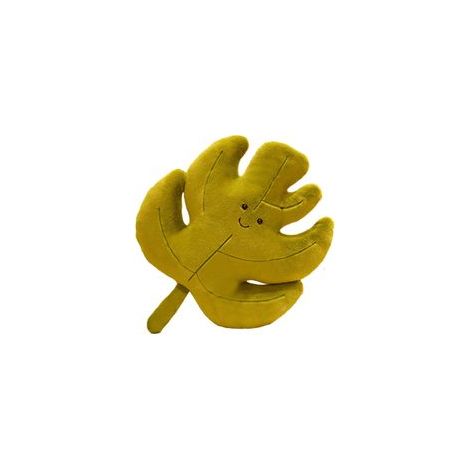 Cuscino morbido e felpato con motivo a foglie verdi, imbottito con animali di peluche, ideale per decorare la casa in occasione di compleanni e feste di coppia, 40 cm - Crezuo