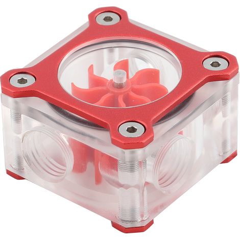 Débitmètre de refroidissement par eau, accessoire informatique en PMMA transparent, filetage G1/4 (rouge)