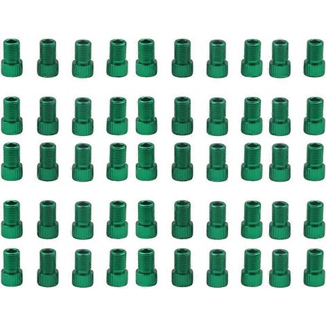Adaptateur de valve en alliage d'aluminium pour vélo, valve française vers valve américaine, accessoires de vélo verts (1/5)