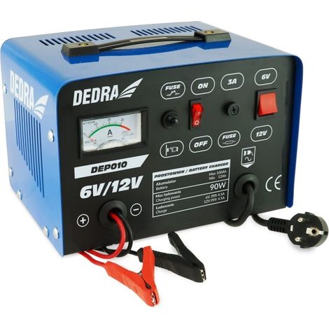 Dedra DEP010 Caricabatterie nero 6-12V 90W