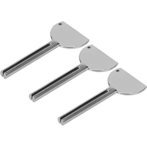 pair ESTINK Presse-tube en métal 3 pièces presse-clés en acier inoxydable Semi circulaire presser pâte à cheveux dentifrice colorant (1/4)