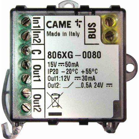 Modulo Bus 2 Ingressi E 2 Uscite CAME 806XG-0080