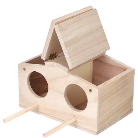 Nid en Bois pour Oiseaux - Maison de Reproduction pour Perroquets et Hirondelles (1/5)