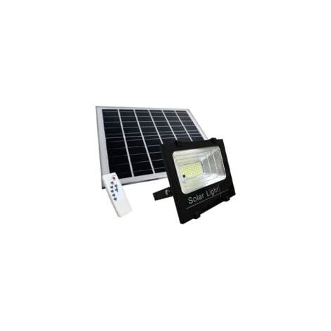 Projecteur LED 200 W, projecteur solaire d'extérieur avec télécommande, éclairage de sécurité solaire étanche IP67, marche/arrêt automatique pour cour, belvédère, porche, patio, garage, jardin (1/5)