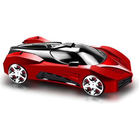 Supporto per cellulare a forma di auto, sportivo e accattivante, antiscivolo, con console centrale girevole a 360° per ufficio e casa, colore rosso. (1/4)