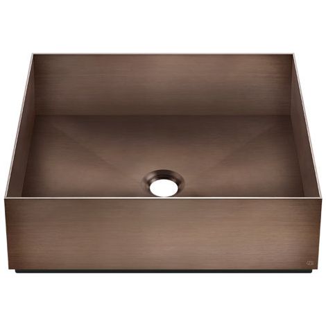 Gessi316, Lavabo de sobremesa de acero inoxidable 400x400mm,