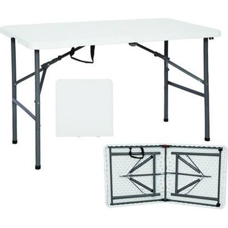 TAVOLO BIRRERIA PIEGHEVOLE IN HDPE colore bianco - CM.122X60X74H.