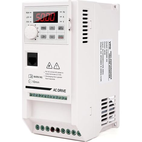 4-kW-Frequenzumrichter (VFD) mit Transformator (220 V bis 380 V) zur Drehzahlregelung von Motoren, Einphaseneingang 220 V, Dreiphasenausgang 380 V, CNC-Frequenzumrichter ZHB600-4KW mit 2 m Verlängerun
