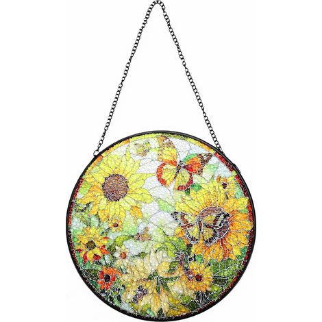 Vitrail Sun Catcher Tournesol Fenêtre Décor Suspendu (1/5)