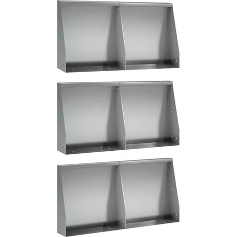 Muro di contenimento 6 pz 40 x 12 x 40 cm Acciaio zincato vidaXL