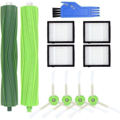 Brosses à Rouleau, Brosse Latérale et Filtres HEPA pour Aspirateur Robot Roomba i7, i7+, i7 Plus, E5, E6, E7 – Kit Accessoires de Remplacement (1/4)