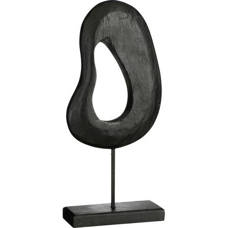 Mica Dekorationobjekt Pastina schwarz Mangoholz 16,5 x 37,5 cm Skulptur