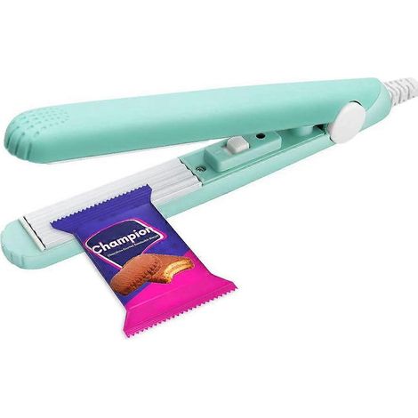 Mini scelleuse thermique pour sacs alimentaires (verte, 21 x 7 x 3,5 cm), machine portable de scellage de sacs, plaque chauffante suspendue à contrôle intelligent pour une conservation hermétique des (1/5)