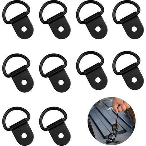 Anneaux D'arrimage en D Ancrage,Anneau Arrimage,Anneau Arrimage Remorque,Anneau d'Arrimage,Anneau Arrimage INOX,pour Attelages de Cadre,Remorques,Camions Stationnaires,10PCS (1/5)