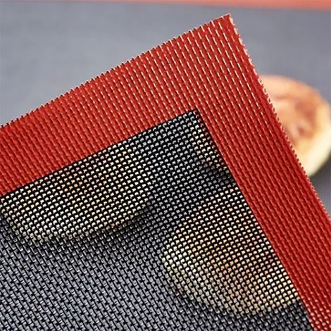Tapis de cuisson en maille, antiadhésif, en fibre de verre de qualité alimentaire, respirant, pour four, micro-ondes et réfrigérateur. (1/5)