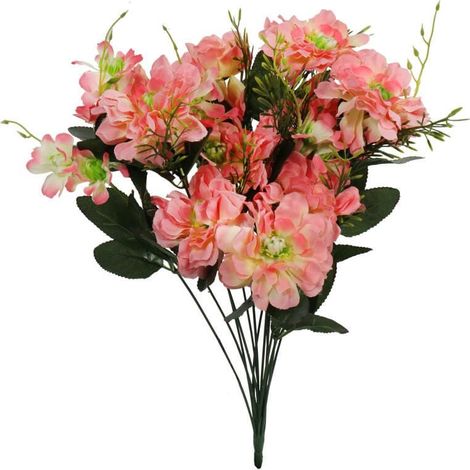 Un bouquet di 14 anemoni artificiali color salmone, alto 48 cm. (1/4)