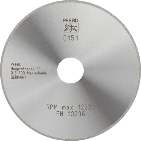 PFERD TOOLS Diamant-Trennscheibe D1A1R 125x1,4x20,0mm D151 (mittel) für Glas/Keramik/Hartmetall (1/4)