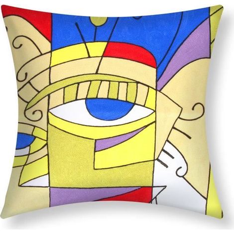 Lot de 2 Housses de Coussin 45x45 cm Brodées Art Mystea (1/5)