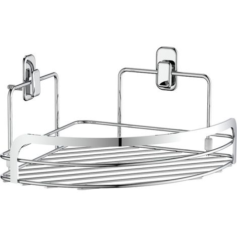 Mensola angolare bagno doccia portaoggetti in acciaio cromato Compact (1/2)
