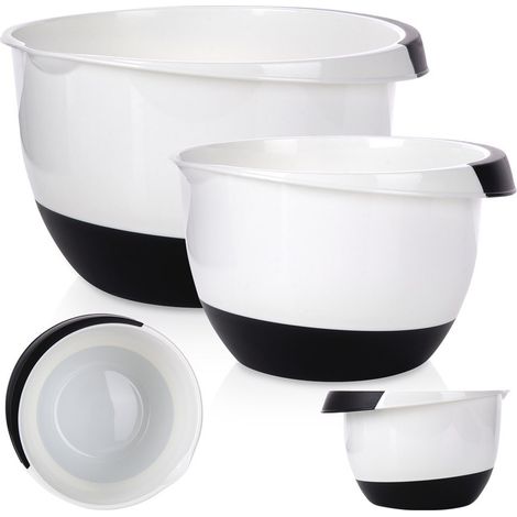 Set di 2 ciotole antiscivolo per mescolare e montare in cucina (1/5)