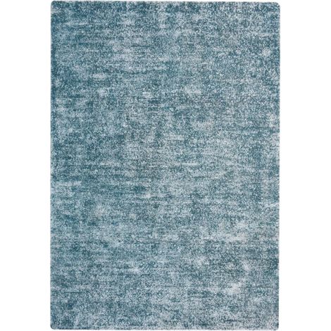 Tapis Vintage Tissé à la Main "Etna" Bleu Pétrole 80 x 150 cm (1/4)