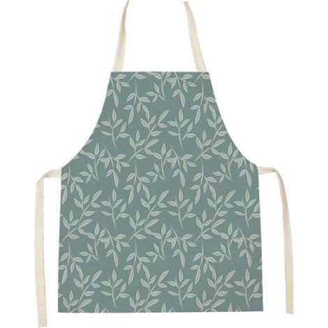 Tablier De Cuisine - Coton Et Lin - Imperméable - Ajustable - Pour Cuisine Barbecue Boulangerie - 68 x 55 cm - Unitaire (1/5)