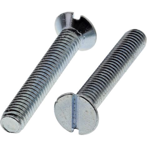 Vis à métaux RS PRO M4 à tête Fraisée fendue en Acier, 25mm ( Prix pour Sachet de 100 )