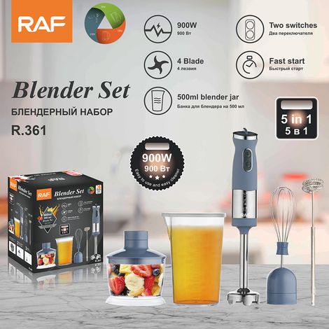 Norme européenne - Ensemble robot culinaire 4 en 1 - Batteur à œufs portatif - Robot pour aliments pour bébé - Bâtonnet de hachage - Hachoir à viande/mixeur - Combiné (1/5)