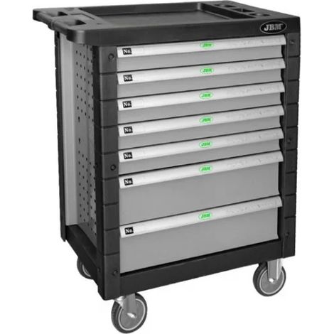 JBM 53761 Cassettiera grigia a 7 cassetti senza utensili