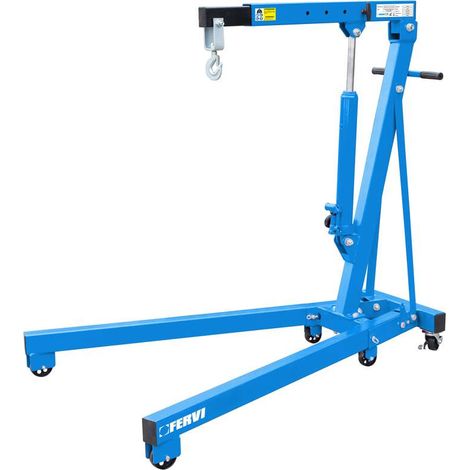 FERVI Gruetta Idraulica Pieghevole Carrello Sollevatore 1000 kg 1555 mm