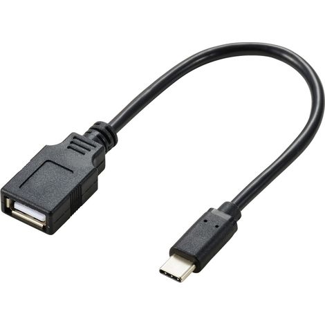 Renkforce USB 2.0 Câble adaptateur [1x USB-C® mâle - 1x USB 2.0 type A femelle] RF-5720376 0.15 m bl (1/2)