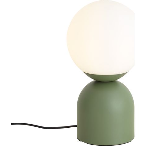 QAZQA Hotel chique tafellamp groen met opaal glas - Pallon Trend (1/5)