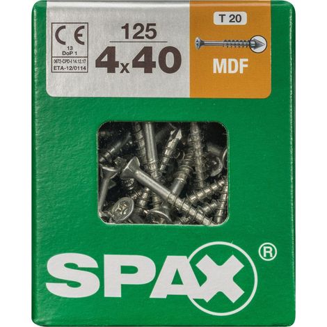 Spax Faserplattenschrauben 4.0 x 40 mm TX 15 - 125 Stk. Möbelschrauben (1/3)