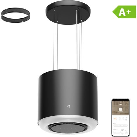 CIARRA A+, 550 m³/h Inselhaube WIFI APP & TOUCHU Steuerung Booster 4 Geschwindigkeiten Umluft Schwarz, CD4838B (1/5)