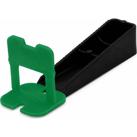 BASE LIVELLANTE CON FERITOIA PER CUNEO  fuga 0,5 mm - colore verde  - MADE IN ITALY